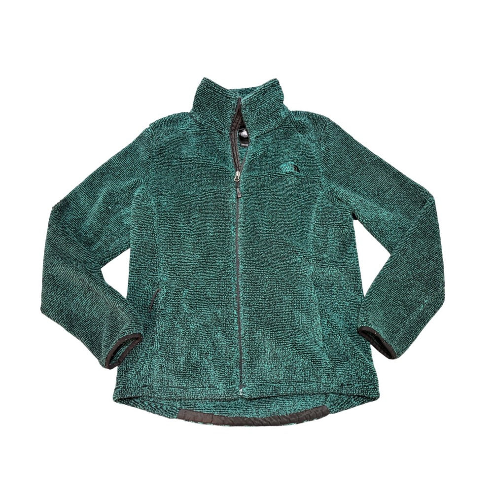 The North Face Osito Fleece Jacket Womens Large Emerald Green Full Zip Sherpa